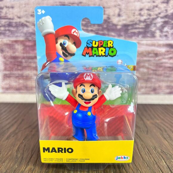 NEW Super Mario Brothers 2.5” Jakks Mario Open Arms Wave 31 Figure Toy Nintendo - Picture 4 of 8
